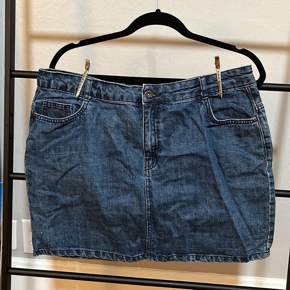 Cotton denim skirt